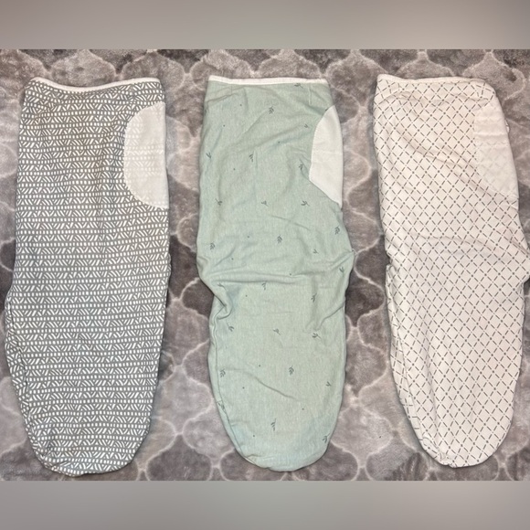 KeaBabies 3-Pack Soothe Swaddle Wraps- Printed Grey/Sage/White Size OS (0-3M) - Picture 2 of 16